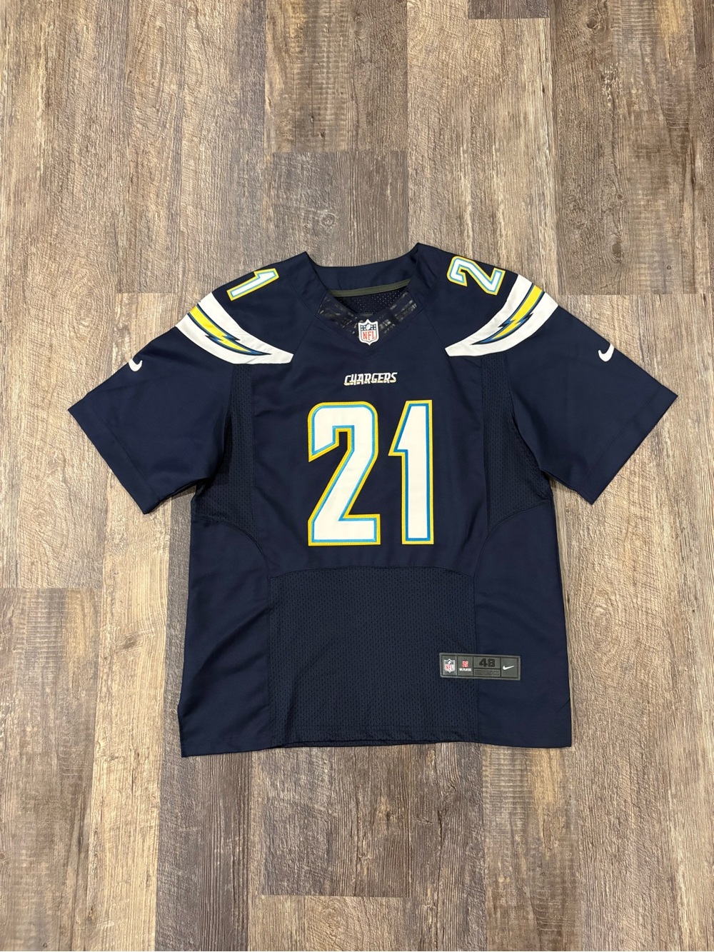 Nike LaDainian Tomlinson #21 Chargers NFL Game Jersey Size 48 XL Navy